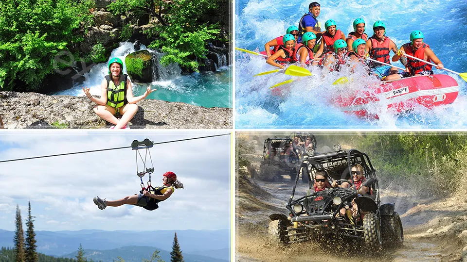 Kanyoning Rafting Zipline and Buggy Safari in Side 4 in 1