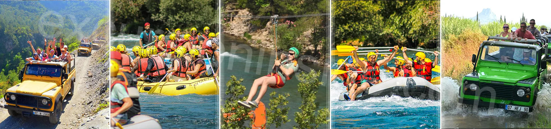 Rafting Zipline and Jeep Safari in Side 3 in 1